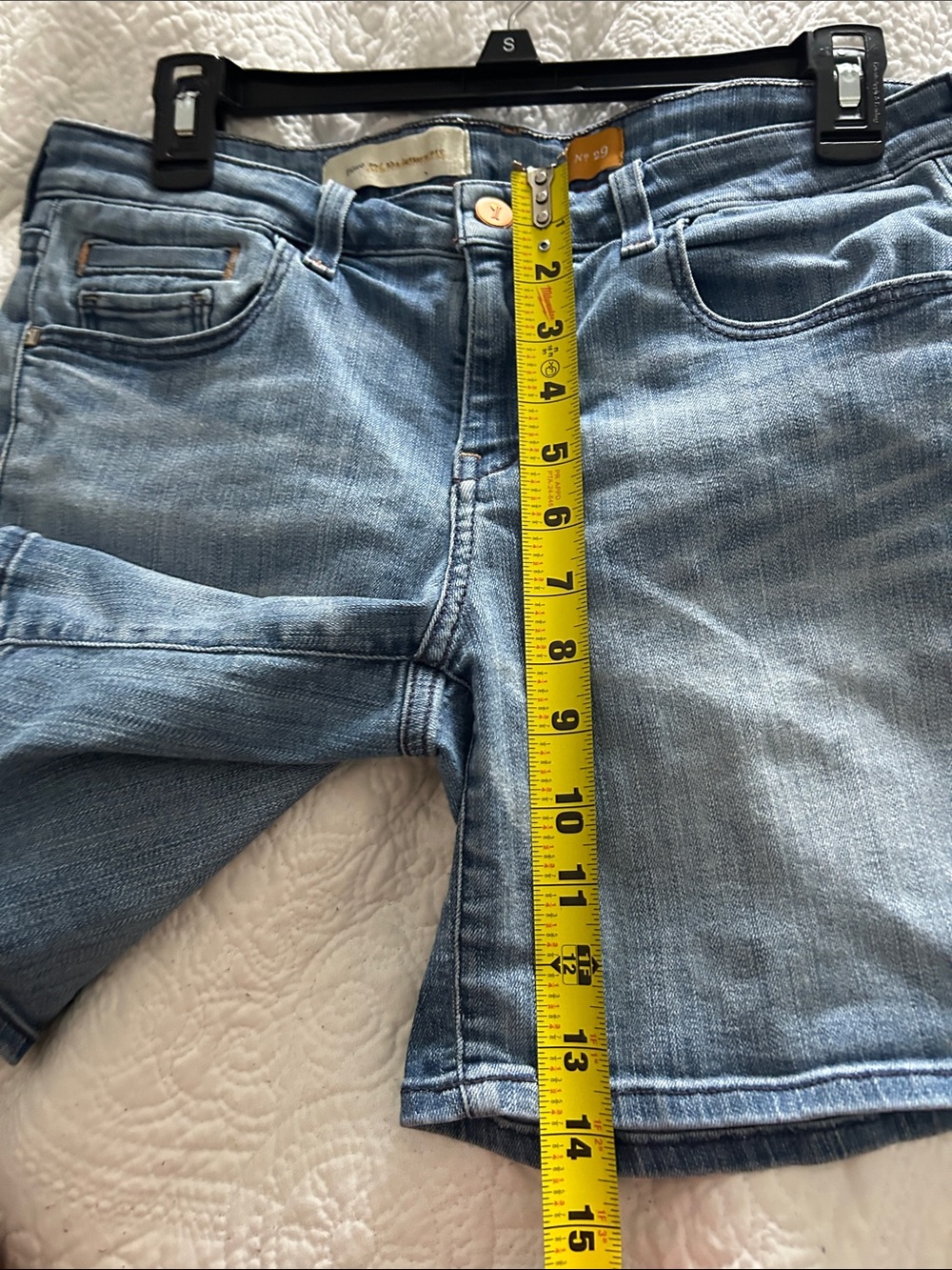 Anthropologie Pilcro the Letterpress  Blue Denim High-Rise Shorts Size 29 - Picture 10 of 11